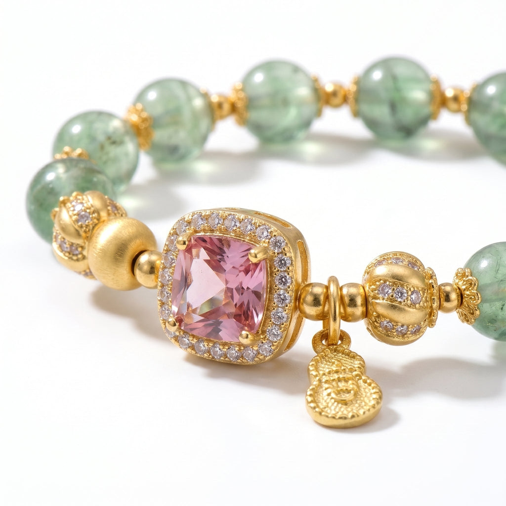 green-fluorite-love-bracelet detail 2