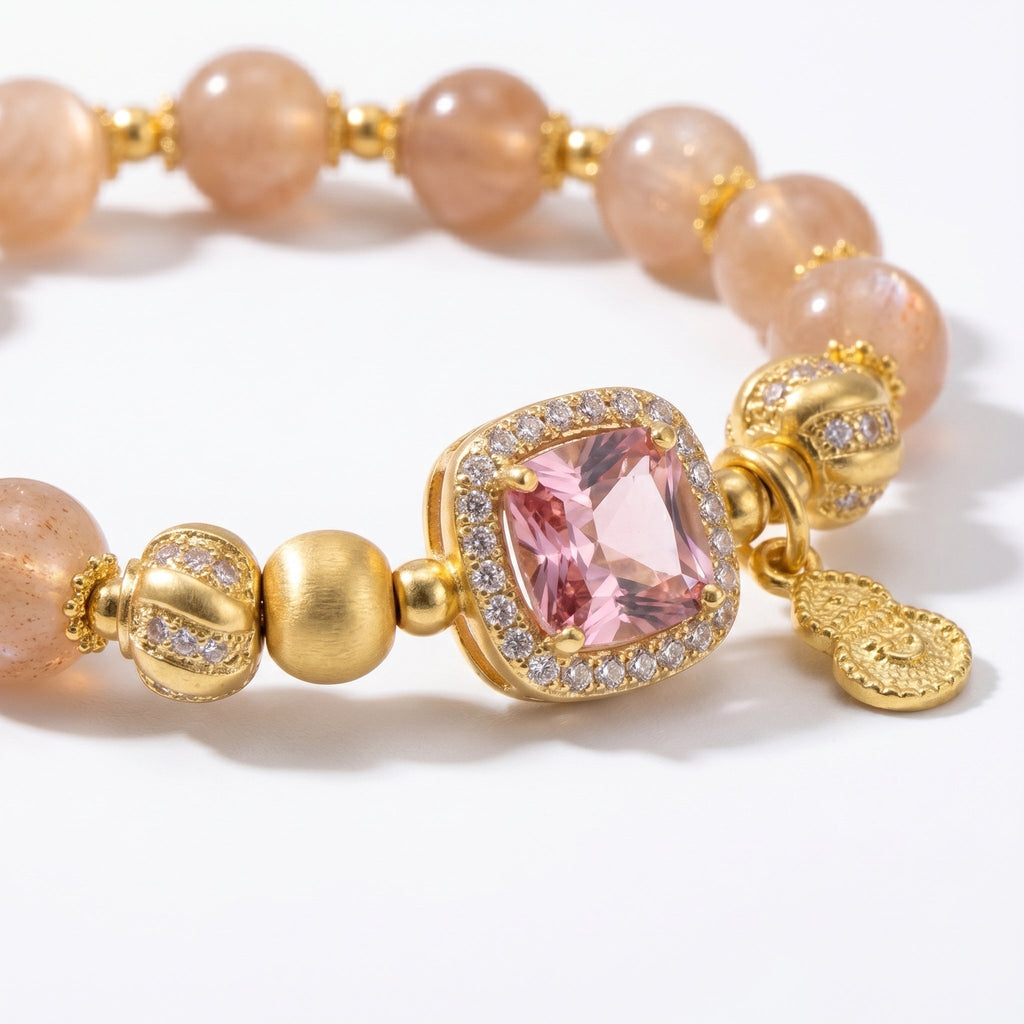 peach-moonstone-bracelet detail 2