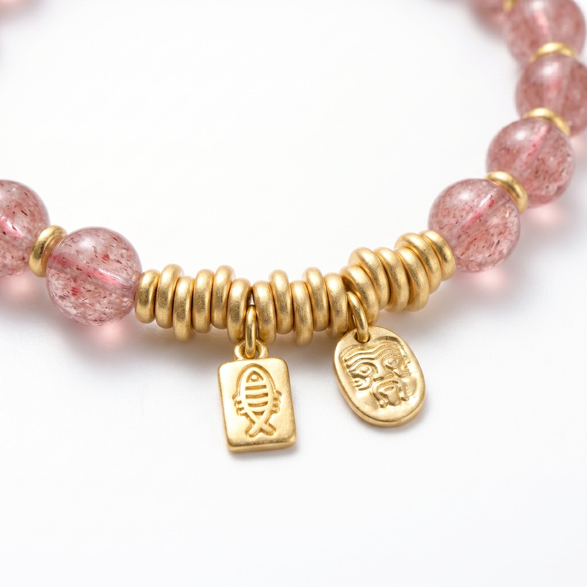 strawberry-quartz-bracelet detail 2