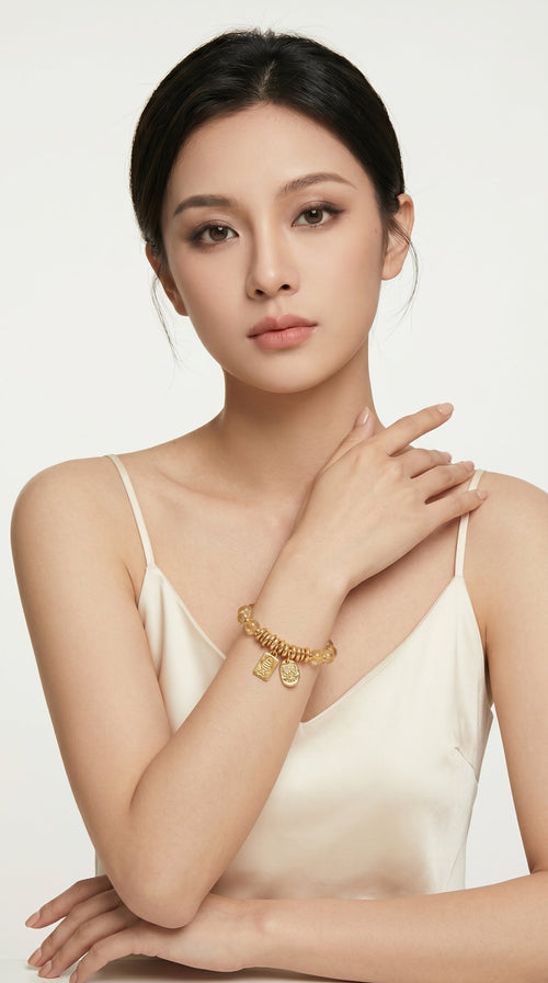 golden-topaz-bracelet wrist